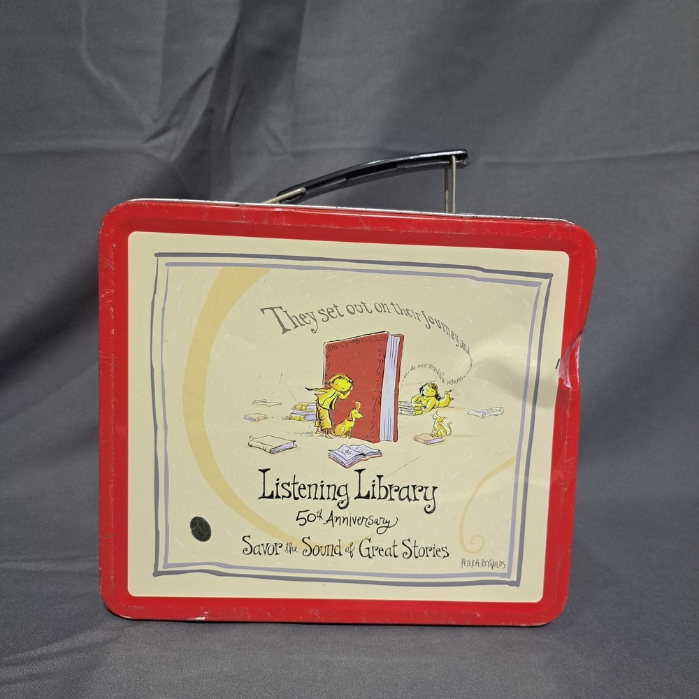 Books on Tape Listening Library Anniversary Metal Lunch Box Peter Reynolds